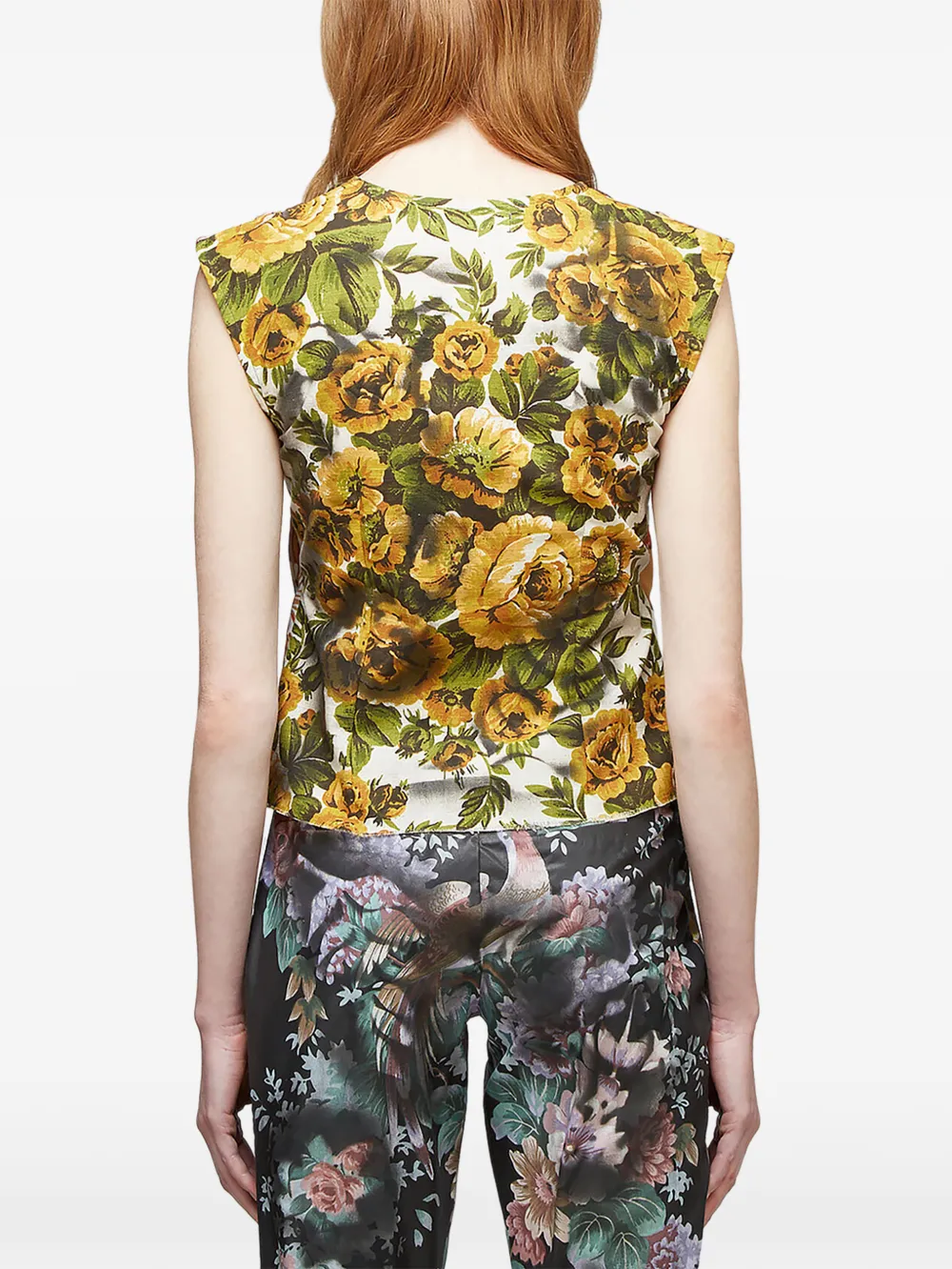 Rave Review Top met bloemenprint Geel