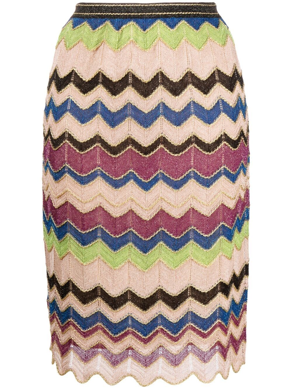 фото M missoni трикотажная юбка с узором зигзаг