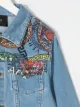 Versace Kids logo-print buttoned denim jacket