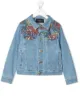 Image 1 of Versace Kids logo-print buttoned denim jacket