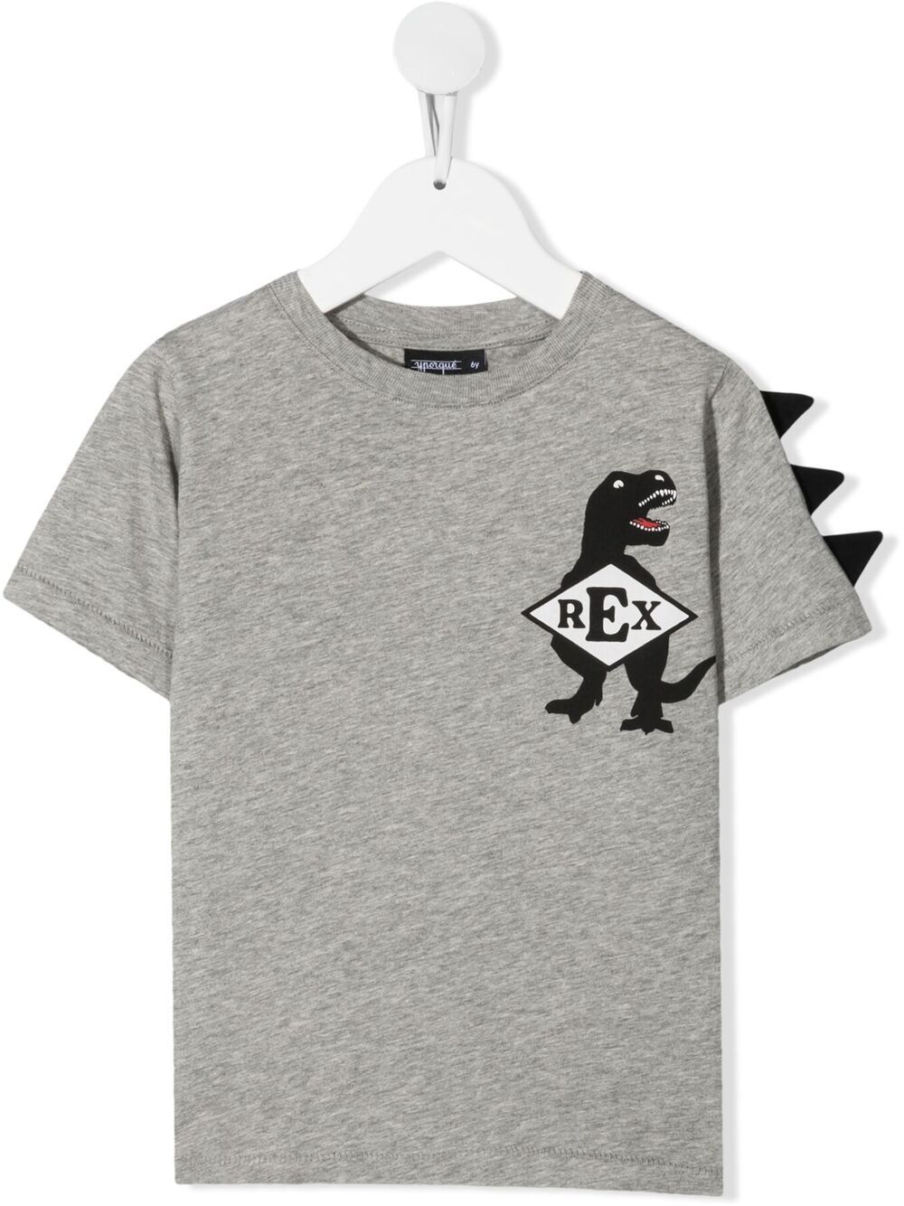 Yporqué Kids' Graphic-print Appliqué T-shirt In Grey