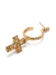 Image 2 of Emanuele Bicocchi single cross hoop earring