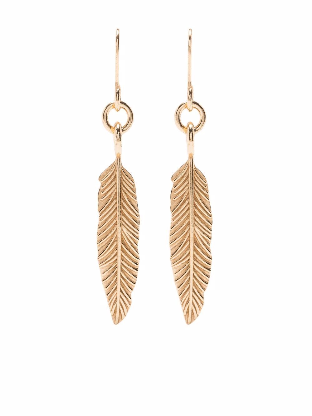 Emanuele Bicocchi Feather Earrings In Gold