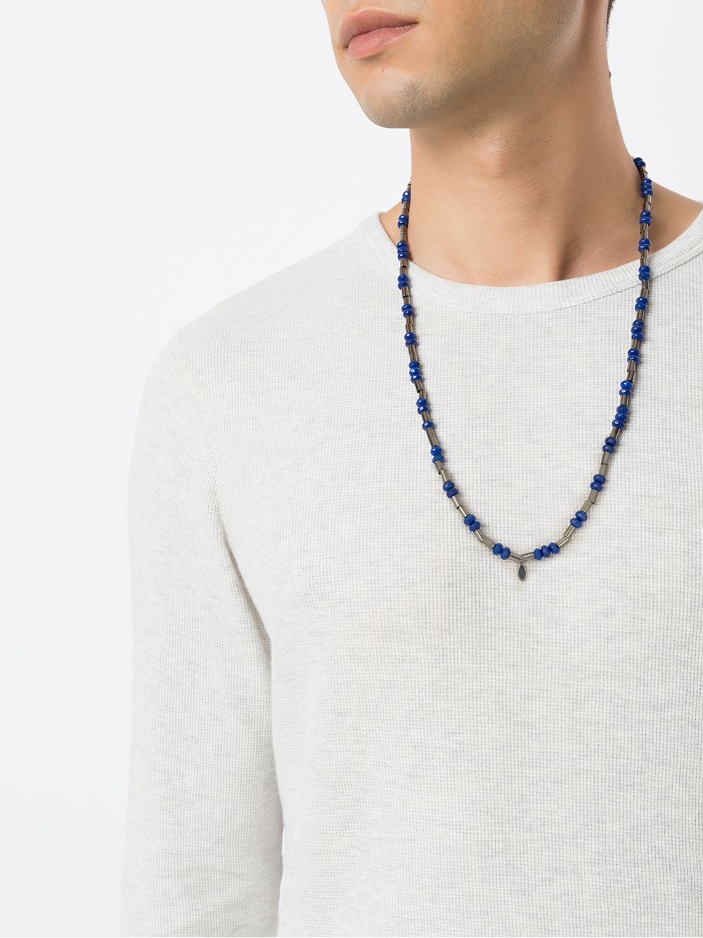 Shop Amir Slama X Julio Okubo Stone Necklace In Blau