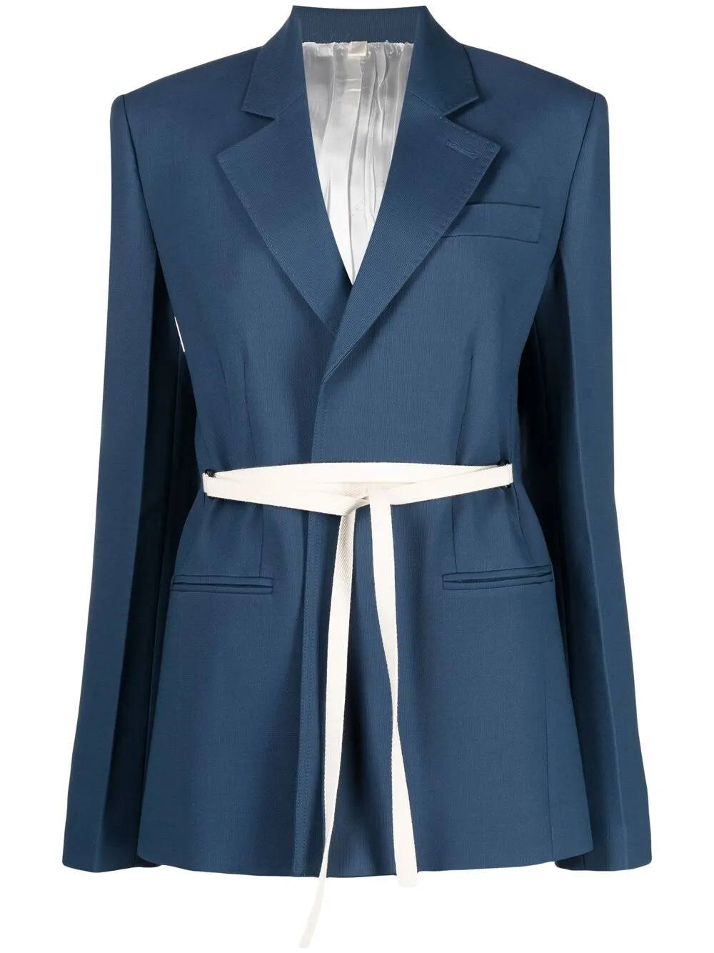 Peter Do Tied-waist Everyday Blazer In Blue | ModeSens