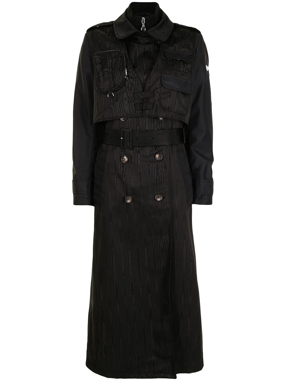 

Marine Serre triple-layer survival trench coat - Black