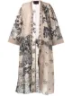 Image 1 of Biyan lace-panelled floral print coat