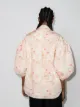 Simone Rocha floral-print puff-sleeve blouse