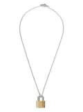 EÉRA 18kt yellow and white gold lock pendant necklace - Silver