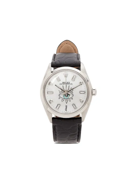 Jacquie Aiche pre-owned customised Rolex Oyster Perpetual Eye 42mm