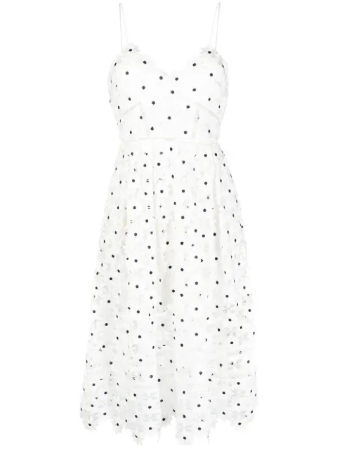 self portrait arrow print midi dress