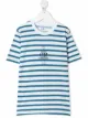 Image 1 of C.P. Company Kids logo-print striped T-shirt