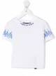 Image 1 of Vision Of Super Kids embroidered flame-print T-shirt