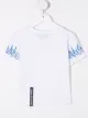 Image 2 of Vision Of Super Kids embroidered flame-print T-shirt