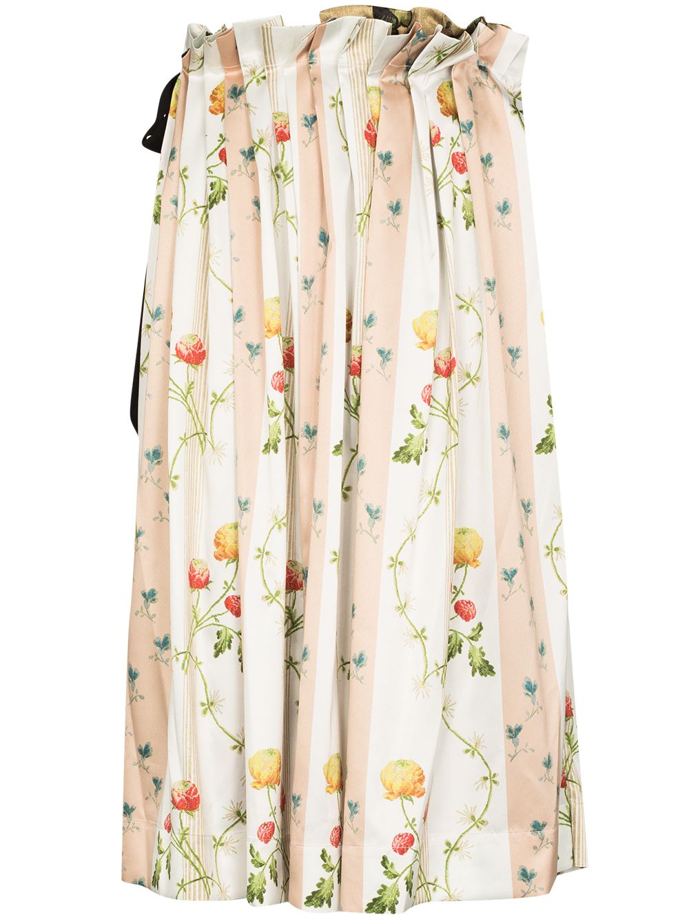 Image 1 of Simone Rocha floral-print pleated midi skirt