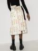 Simone Rocha floral-print pleated midi skirt