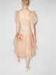 Simone Rocha floral-embroidered tiered midi dress
