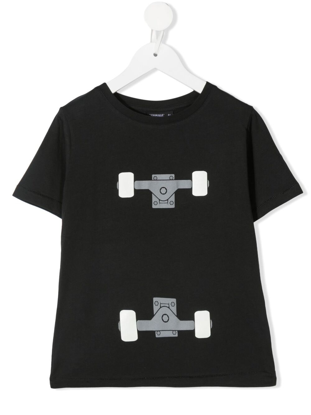 Yporqué Kids' Skateboard Print T-shirt In Grey