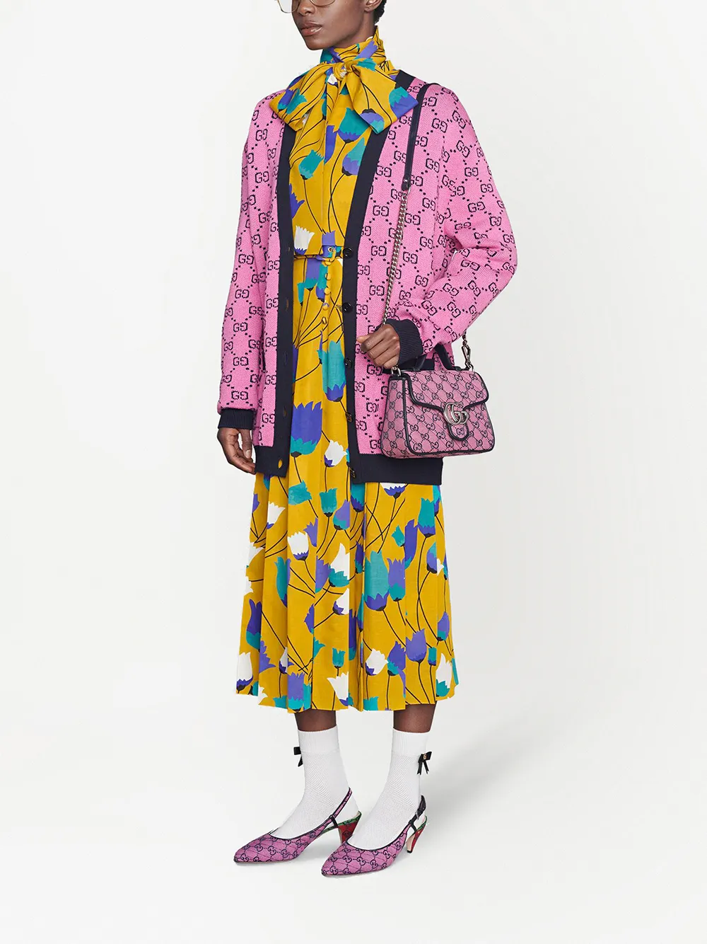 Bild 2 av Gucci GG Marmont Multicolour väska med topphandtag