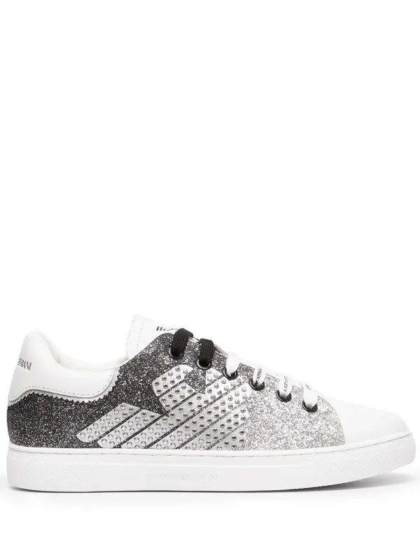 Shop metallic Emporio Armani glitter low-depth sneakers with Express  Delivery - JeffersonhostingShops