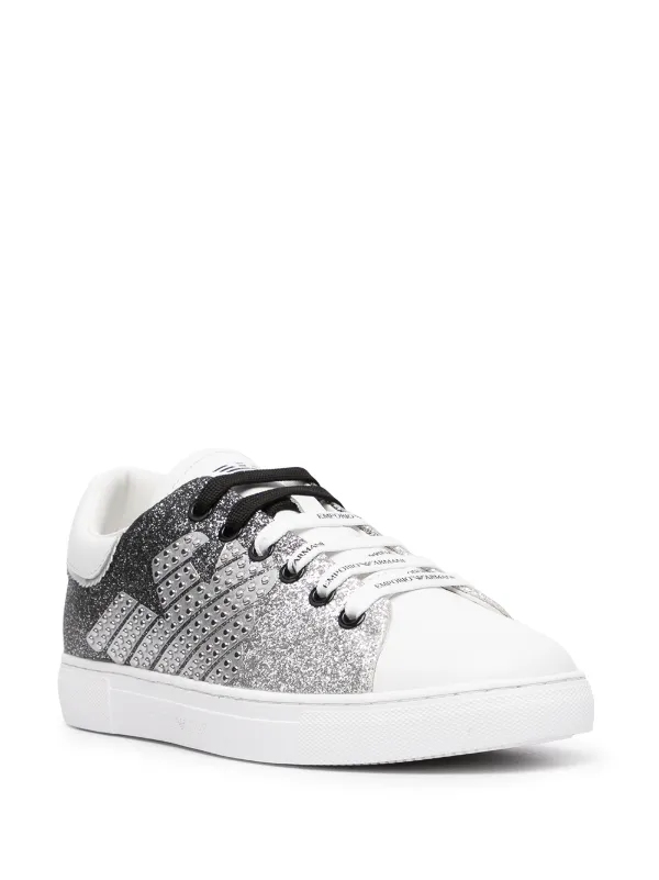 Shop metallic Emporio Armani glitter low-depth sneakers with Express  Delivery - JeffersonhostingShops