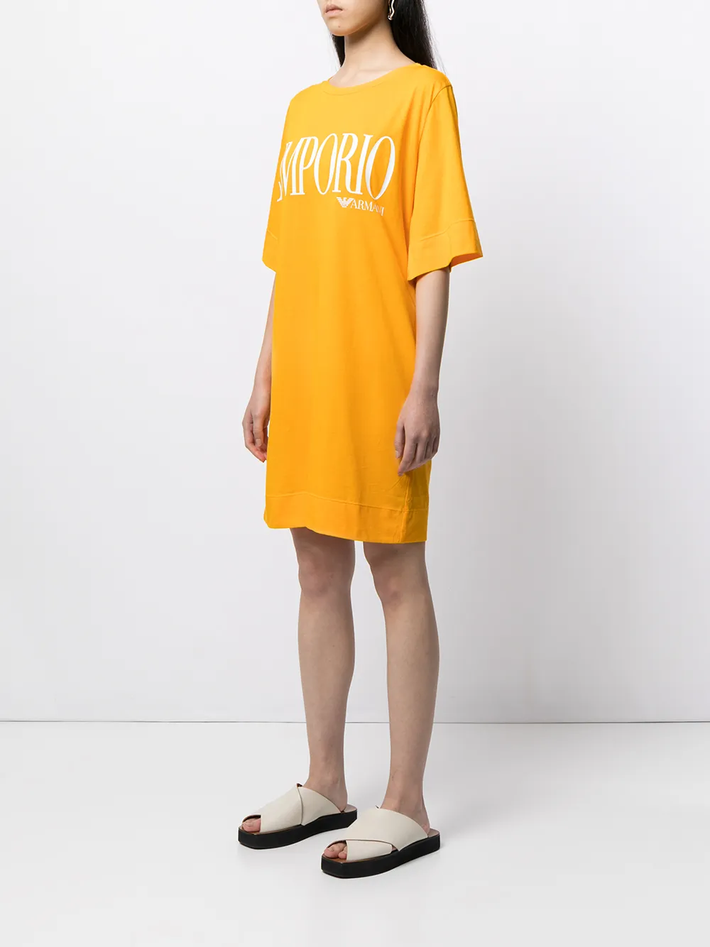 фото Emporio armani платье-футболка с логотипом