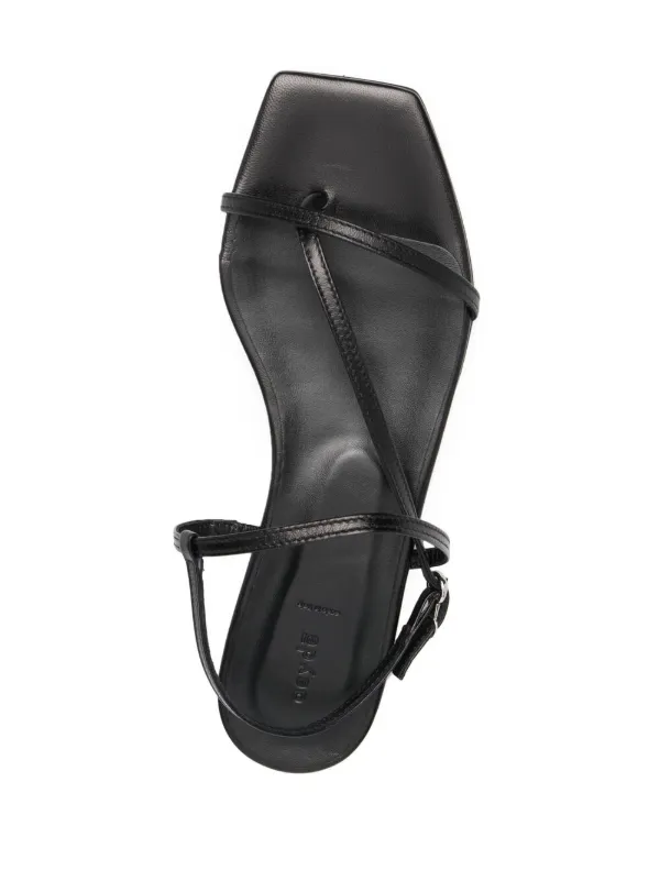 Aeyde Ella Leather Strap Sandals Black FARFETCH AE