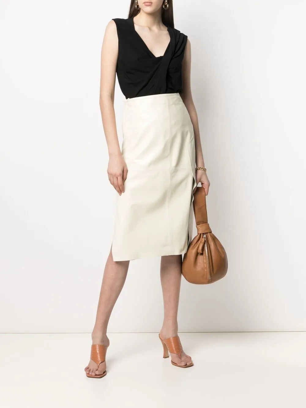 фото Lanvin pre-owned драпированный топ 2015-го года