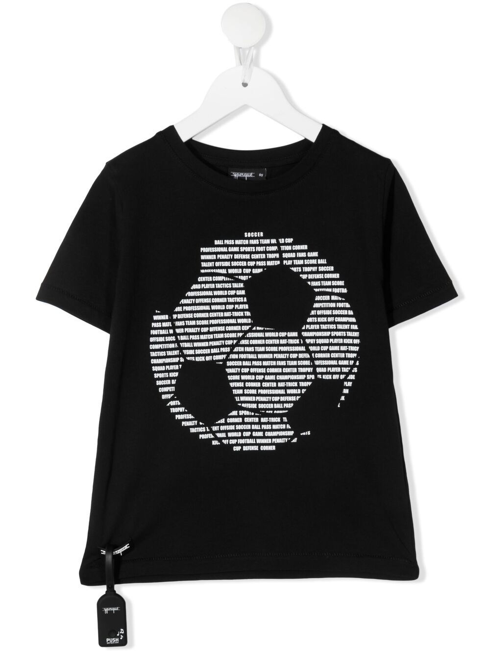 Yporqué Kids' Football Print T-shirt In Black