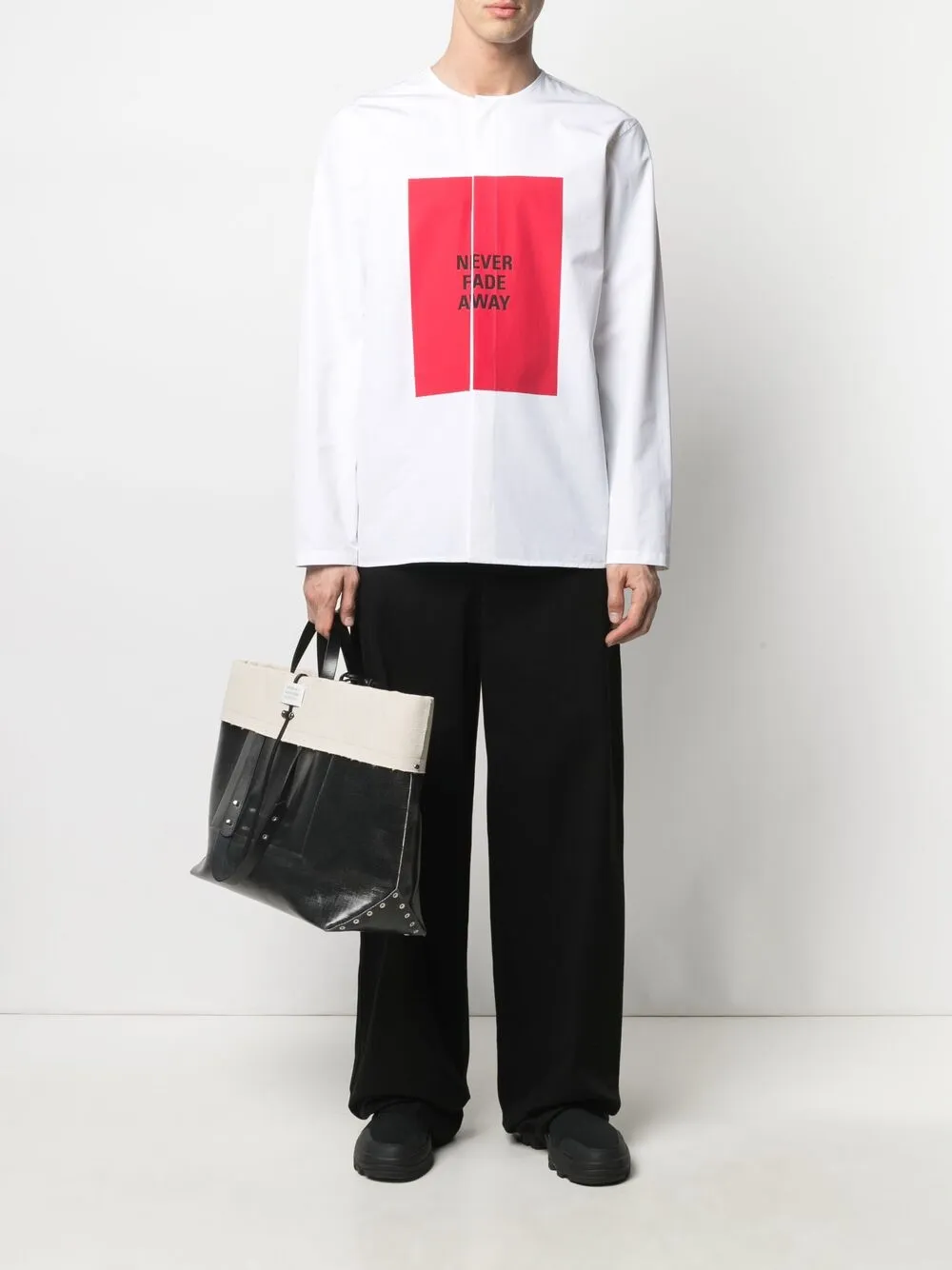 фото Jil sander футболка с принтом never fade away