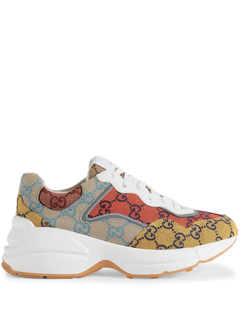 Shop Gucci Rhyton GG Multicolour sneakers with Express Delivery - FARFETCH