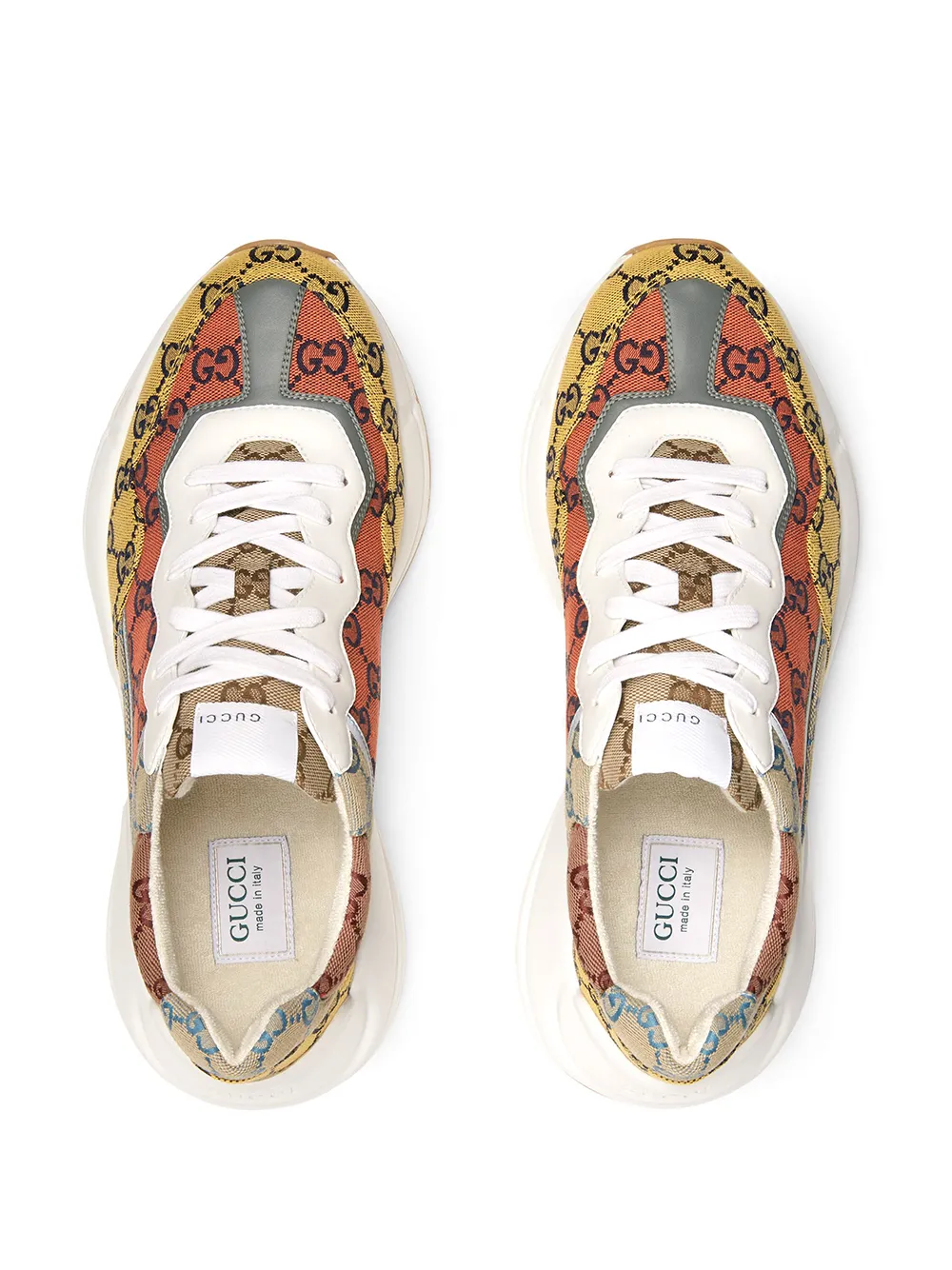 Shop Gucci Rhyton GG Multicolour sneakers with Express Delivery - FARFETCH