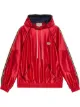 Image 1 of Gucci Web-stripe shiny jersey hoodie