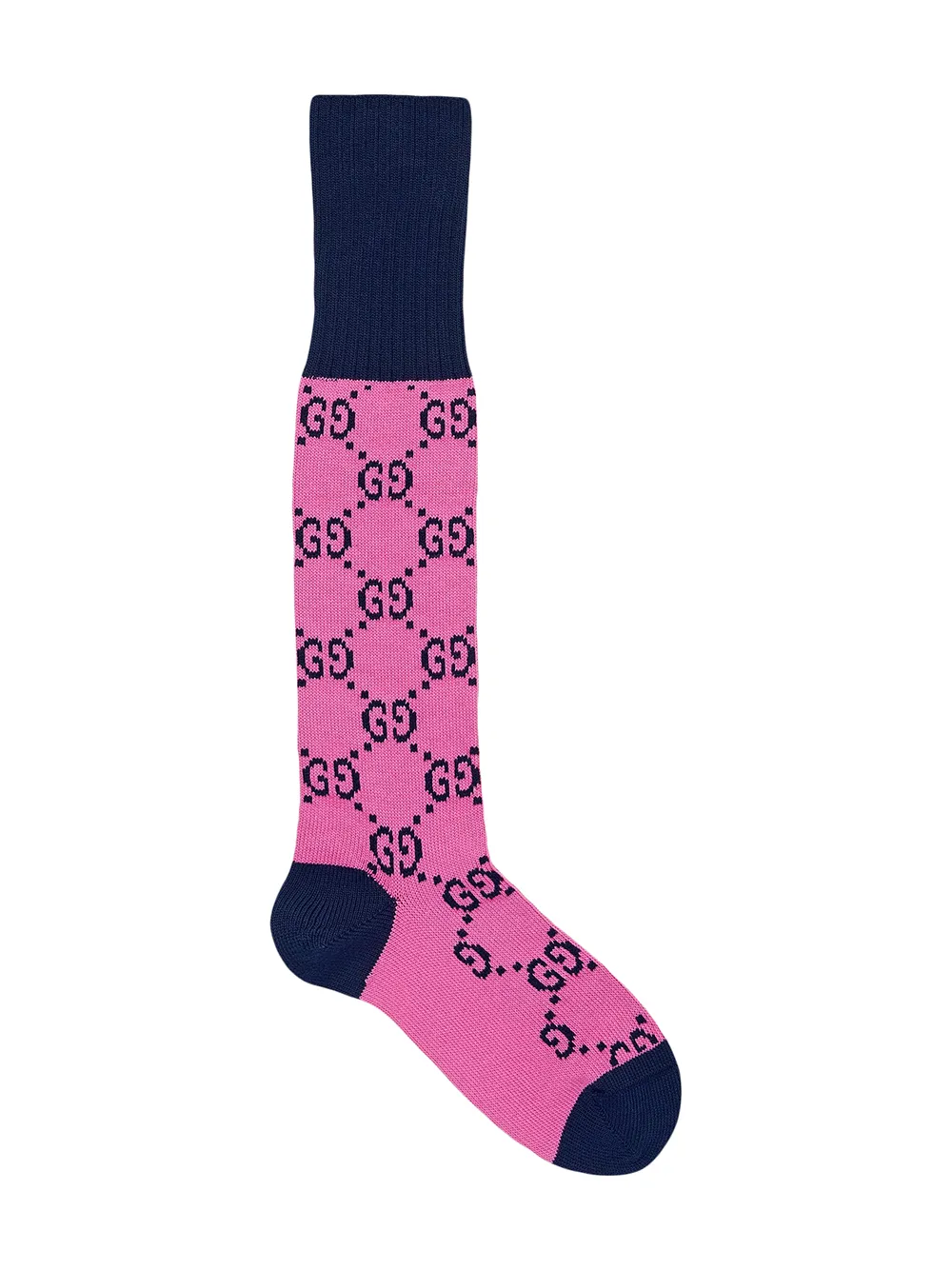 Gucci Monogram-pattern Intarsia-knit Socks In Pink