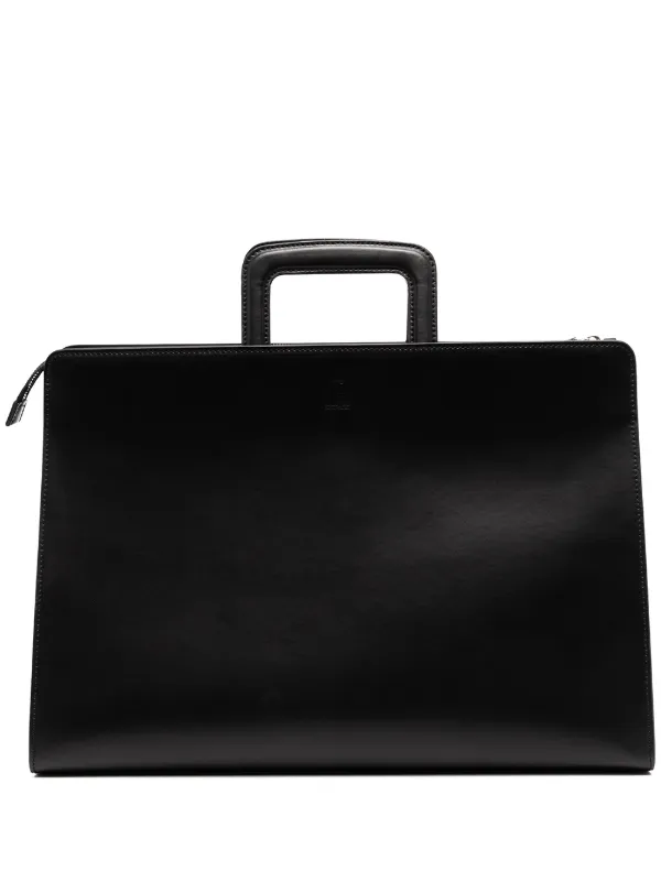 armani leather briefcase