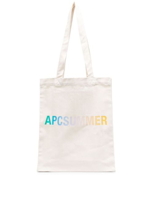 A.P.C. logo-print tote bag