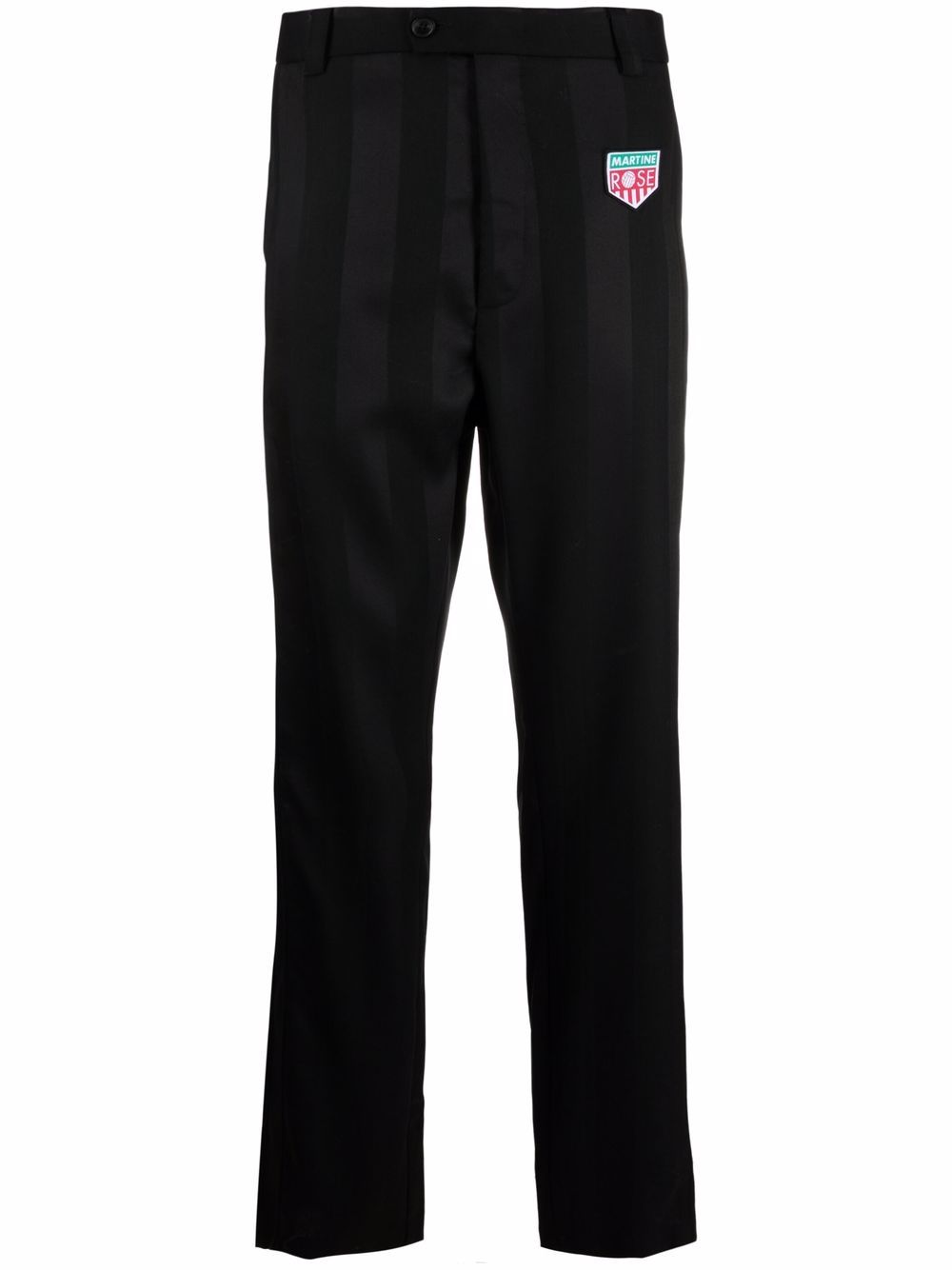 

Martine Rose appliqué-patch tailored trousers - Black