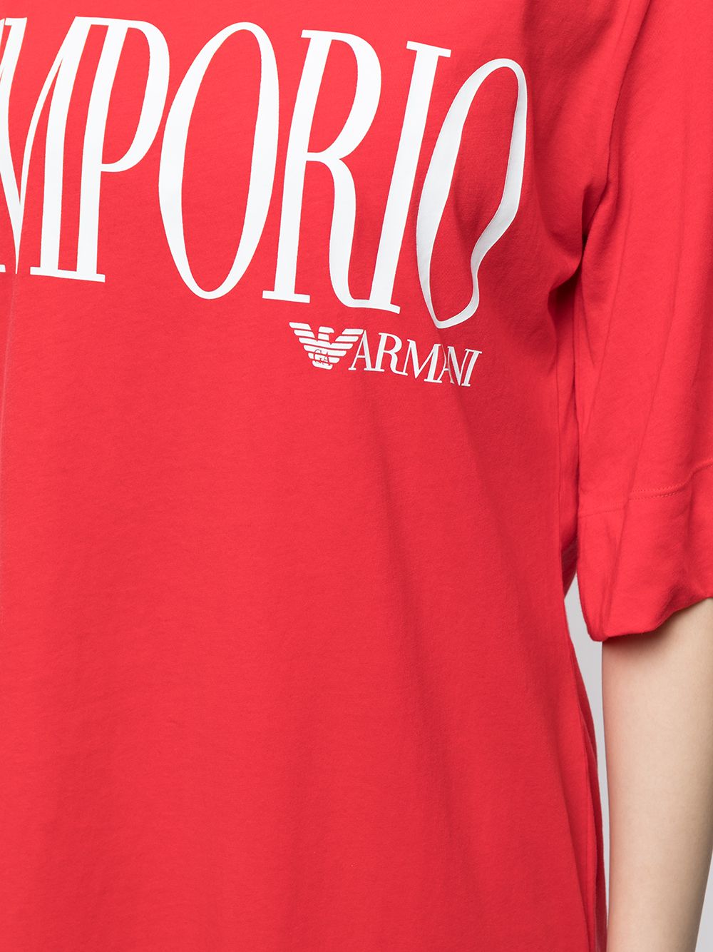 фото Emporio armani платье-футболка с логотипом