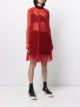 Sacai floral-lace sheer pleated dress