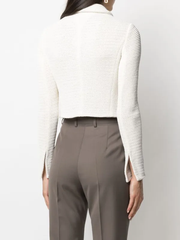 cropped knitted jacket