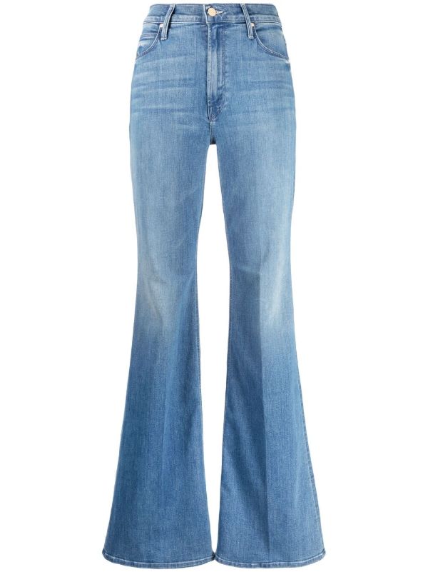 Shop Bluecolored Mother The Doozy Flared Jeans With Express Delivery Jeffersonhostingshops