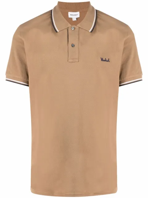 Woolrich stripe-trim polo shirt