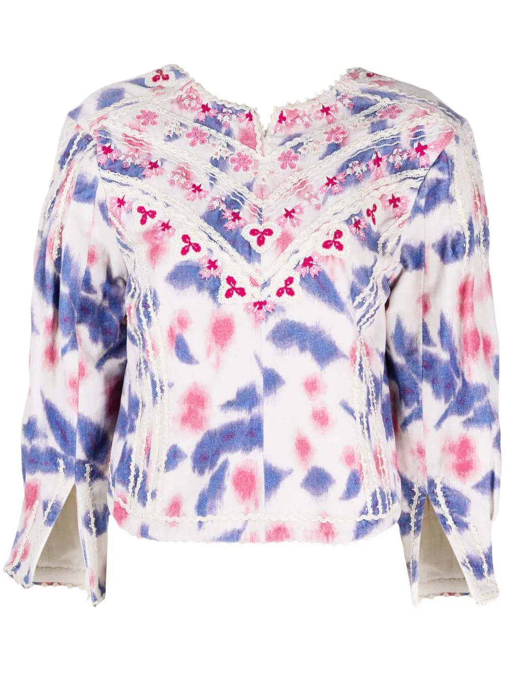 ISABEL MARANT Blouse met abstracte print Wit