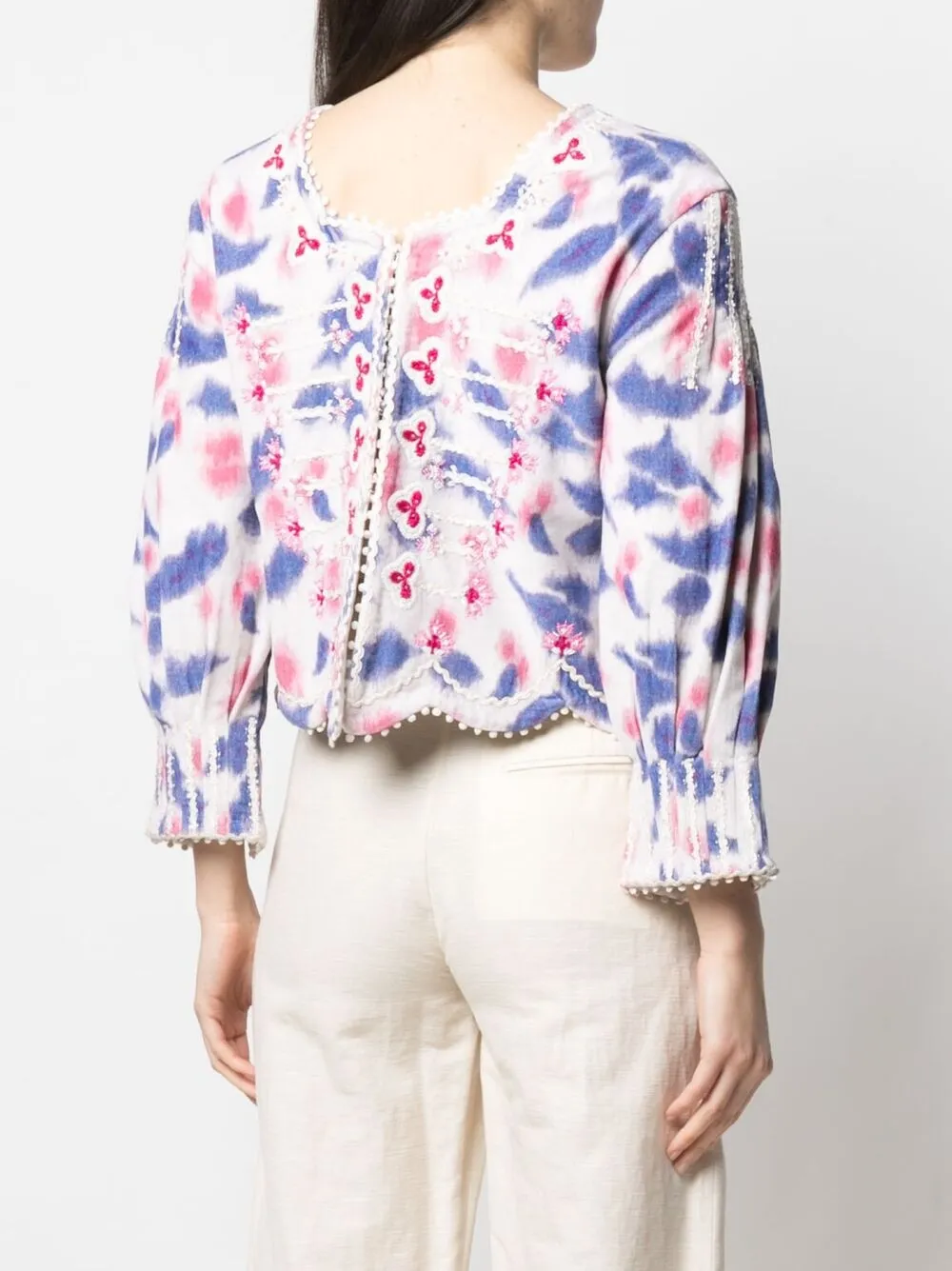 ISABEL MARANT Blouse met abstracte print Wit