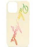 Palm Angels logo-print iPhone 12 Mini case - Yellow