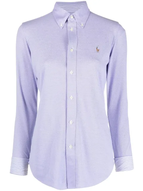 Polo Ralph Lauren قميص بأزرار وتطريز شعار الماركة