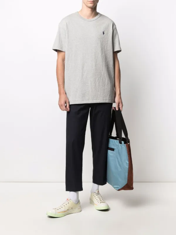 Polo Ralph Lauren Embroidered Logo T-shirt | Grey | FARFETCH