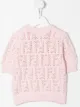 Image 2 of Fendi Kids FF open-knit top