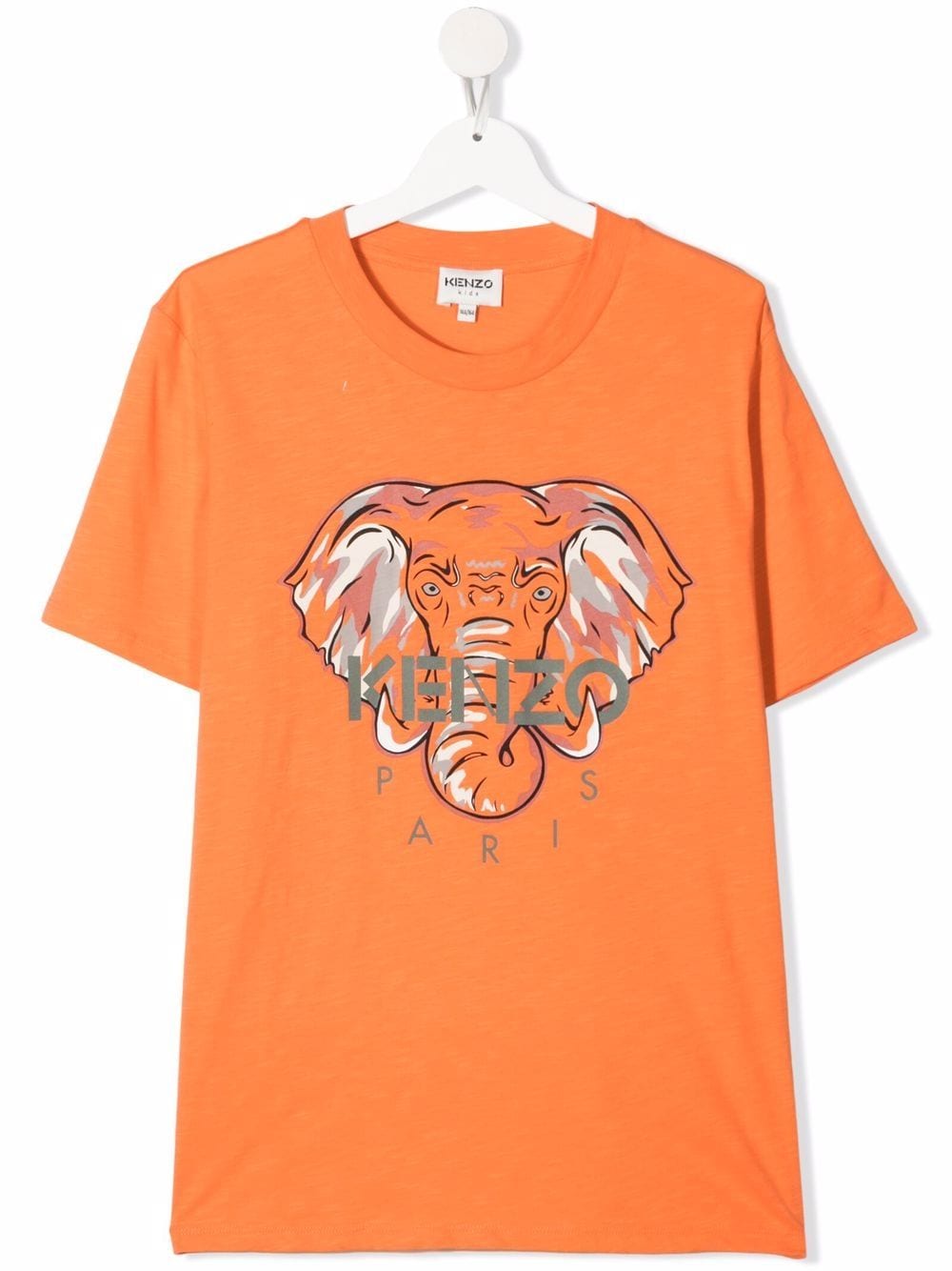 Shop Kenzo Tokyo Elephant-print Cotton T-shirt In Orange