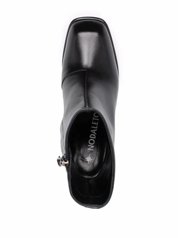 Nodaleto block-heel Leather Boots | Black | FARFETCH